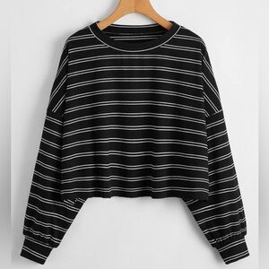 Black Striped Women's Top